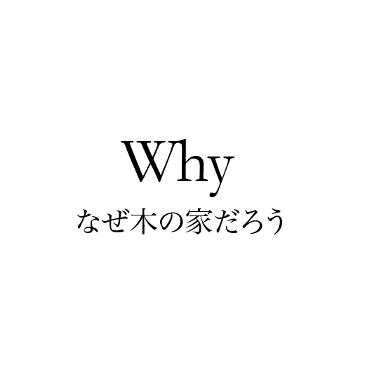 Why なぜ木の家だろう